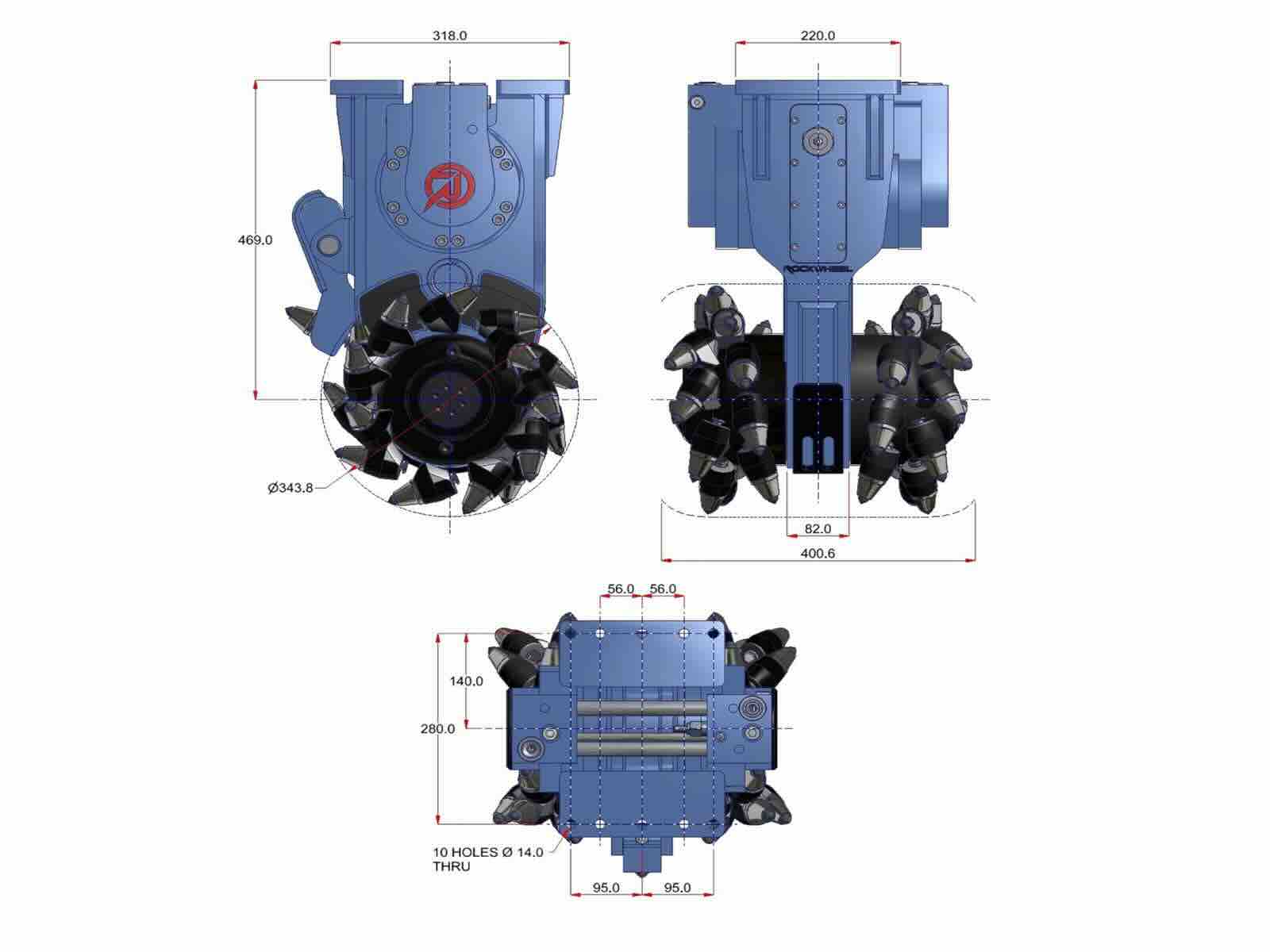 Fraise hydraulique G5 Twin vue produit