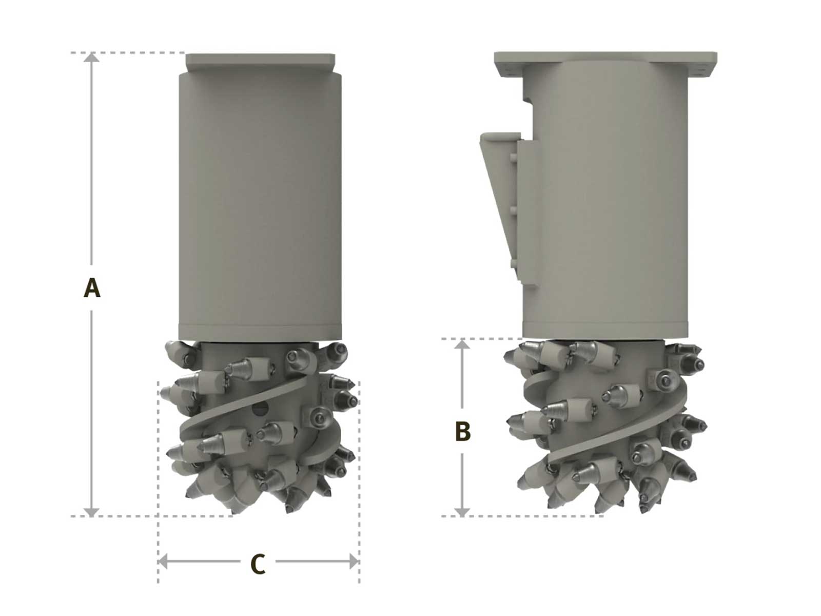 Fraise rotative longitudinale ER vue 1